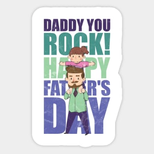 You Rock Happy Father's Day Sticker